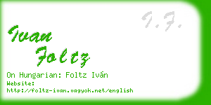 ivan foltz business card